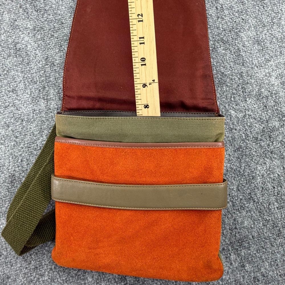 Mywalit Crossbody Bag Womens Olive Brown Orange Colorblock - Picture 14 of 16